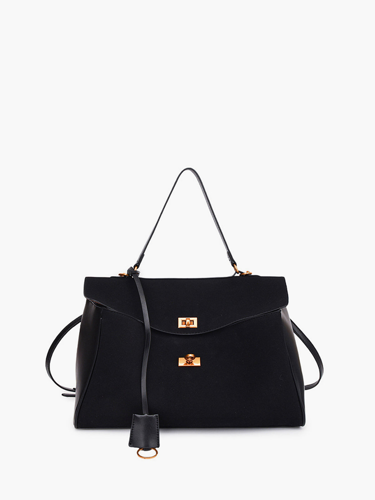 Wavlynn brown PU leather utility flap shoulder bag with large capacity organized compartments