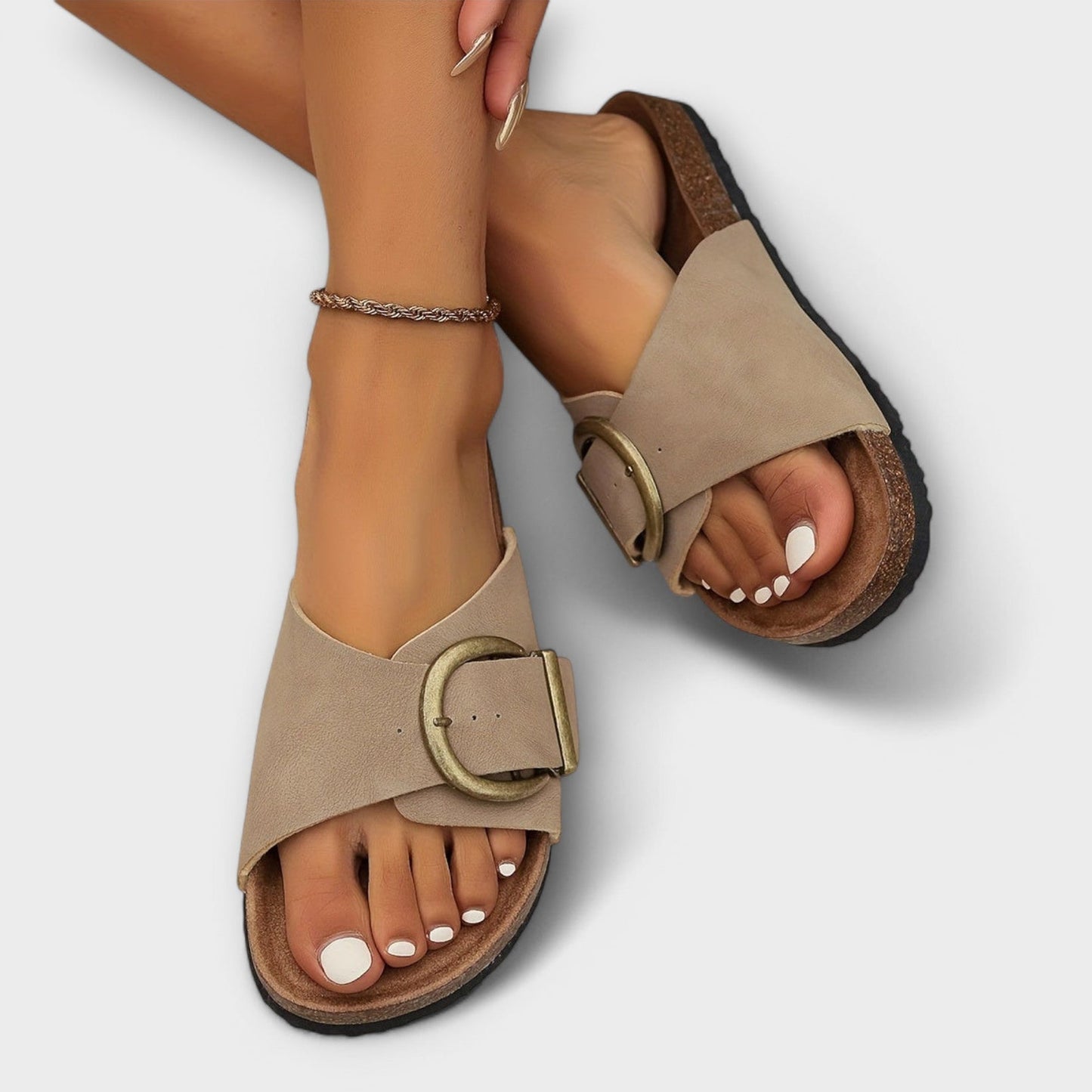Freesia women's comfort adjustable sandals with cushioned sole and contoured comfort support