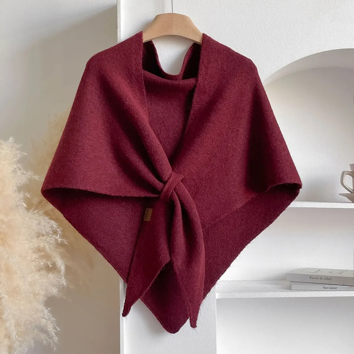 Soft lightweight autumn scarf in warm tones, elegant versatile style for casual and festive looks
