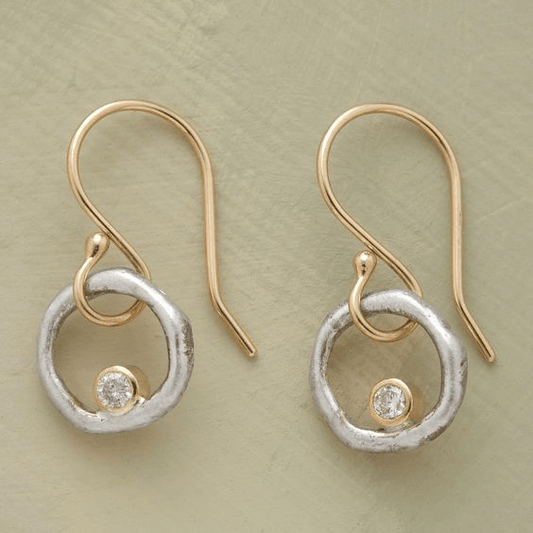 Elaria™ | Vintage Gold & Silver Zirconia Earrings - WAVLYNN