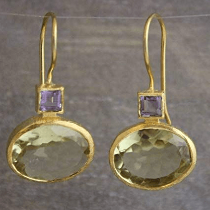 Emerelle™ | Vintage Green Crystal Gold Earrings - WAVLYNN