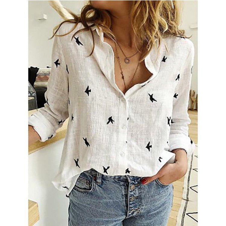 Women's linen blouse Sofia by Wavlynn, relaxed versatile fit with timeless elegant design
