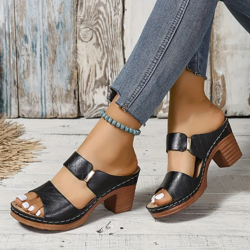 Women's comfort cushioned sandals with contoured footbed comfort support, slip-resistant sole, chic style