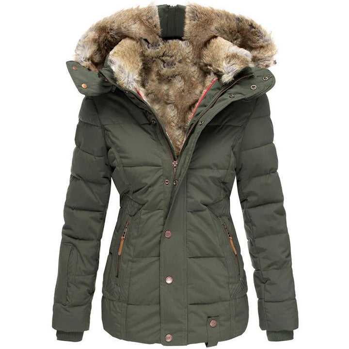 Women's water resistant fleece coat warm lining everyday weather protection stylish versatile cut