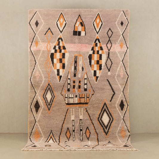 Zayar - vintage boujad rug - Wavlynn