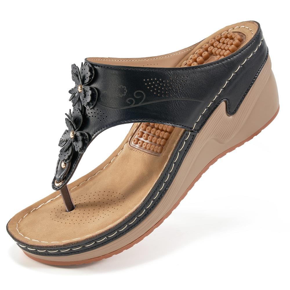 Saffron women's comfort cushioned sandals with ergonomic support and timeless elegant silhouette